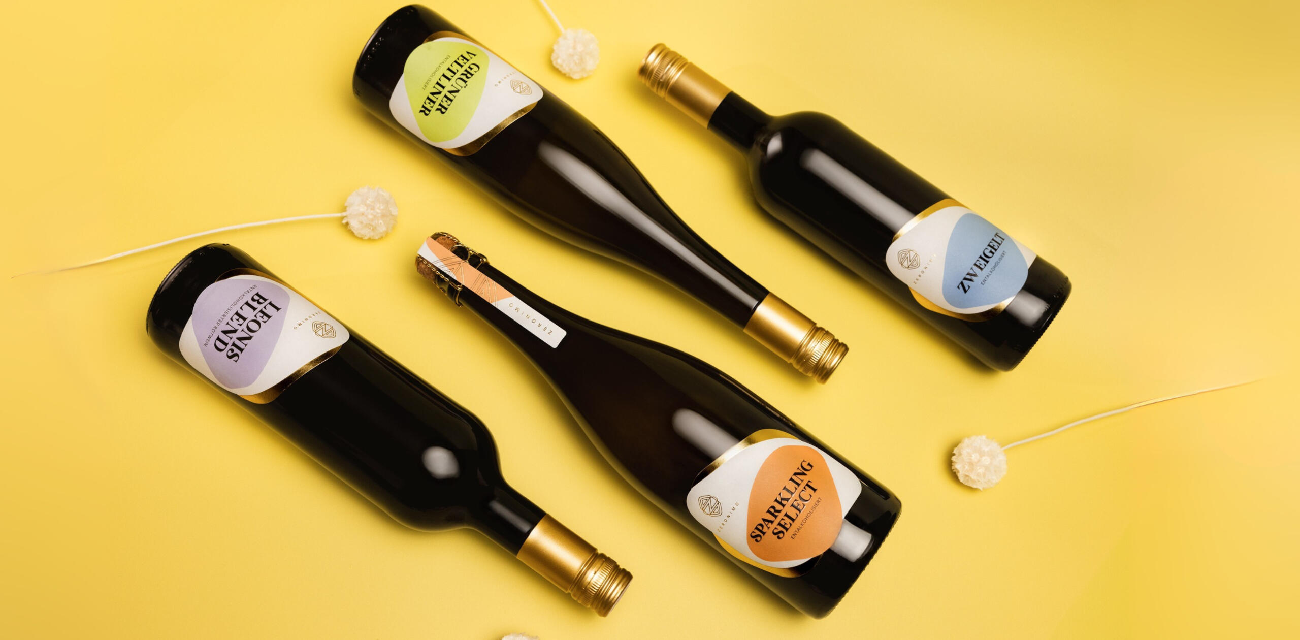 Zeronimo alcoholvrije wijn uit Oostenrijk Zeronimo collectie alcoholvrije wijnen – premium rode, witte en mousserende varianten uit Oostenrijk